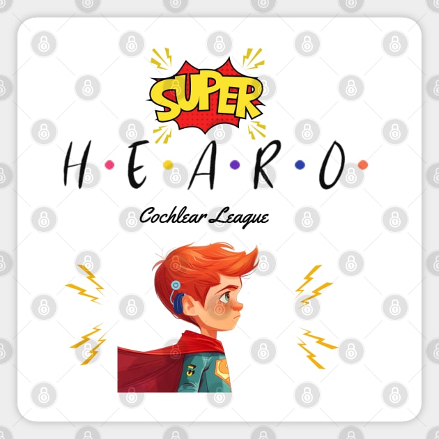 Super Hearo | Cochlear Implant | Hearing Loss | Deaf Sticker by RusticWildflowers